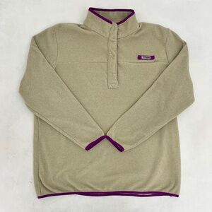 Columbia PFG Women’s Size 2X Better Sweater Beige Fleece Half Snap Button Comfy